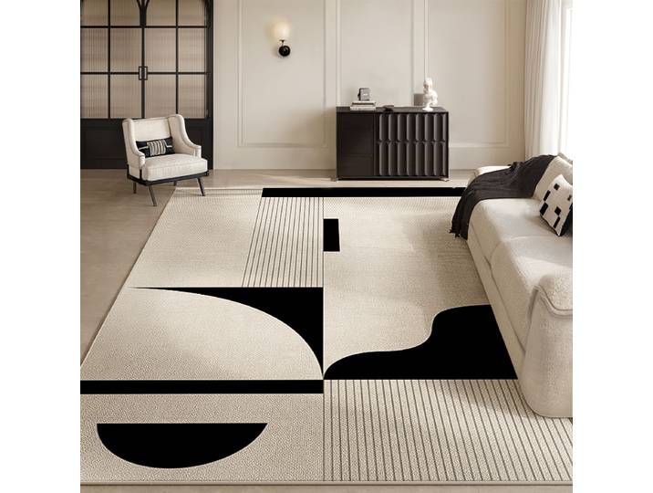 VIKAMA Style minimaliste scandinave ligne sens tapis abstrait salon chambre tapis canapé grand tapis décoration de la maison