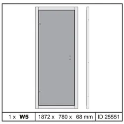 Karibu Ersatz Ganzglastür Saunatür bronciert 68 x 780 x 1872 mm (H x B x L)  - 25551
