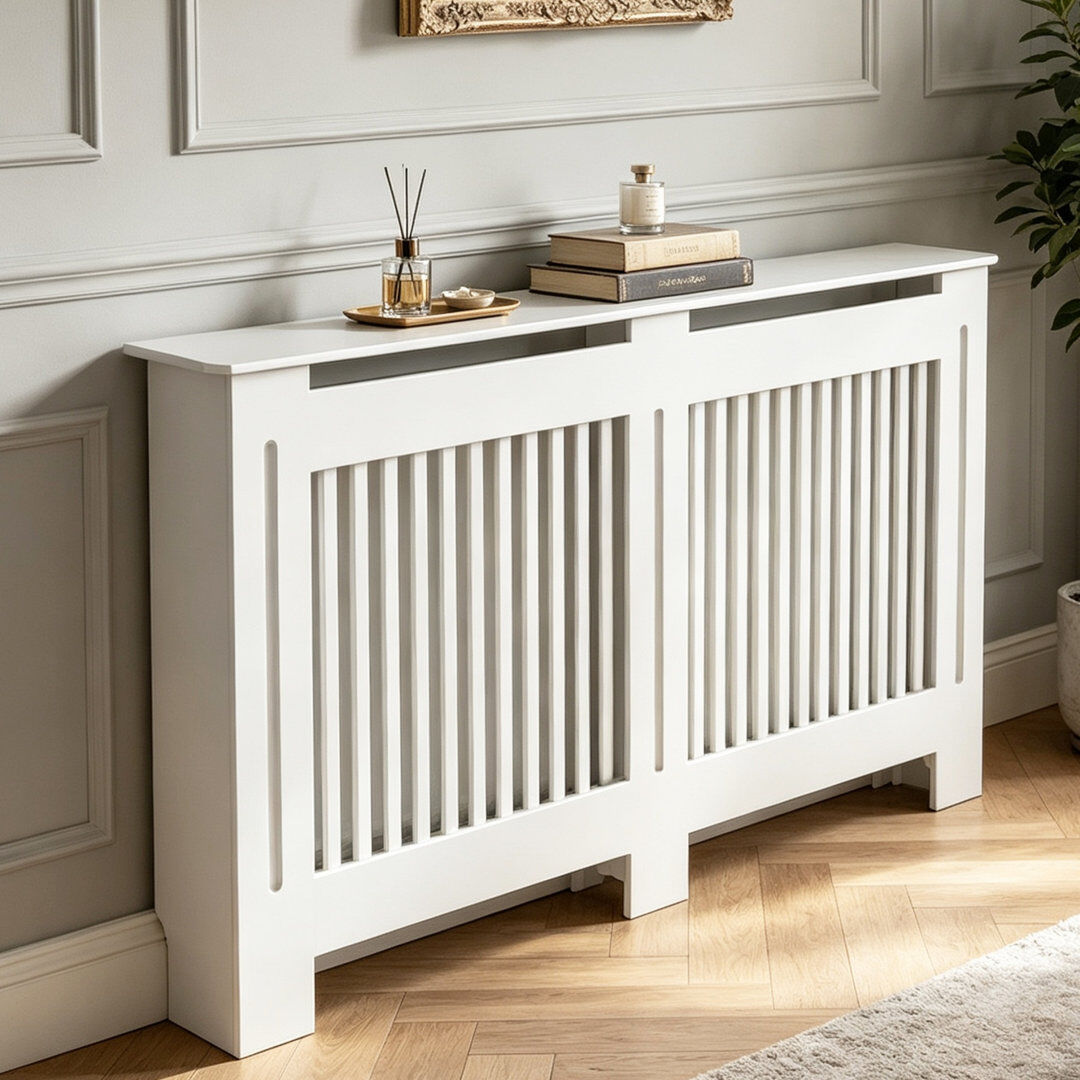 ClassicLiving Abels Radiator Cover White 101.5cm H x 152cm W x 19cm D