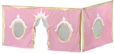Max & Lily Cotton Princess Underbed Curtain Accessory for Bunk and Loft Beds