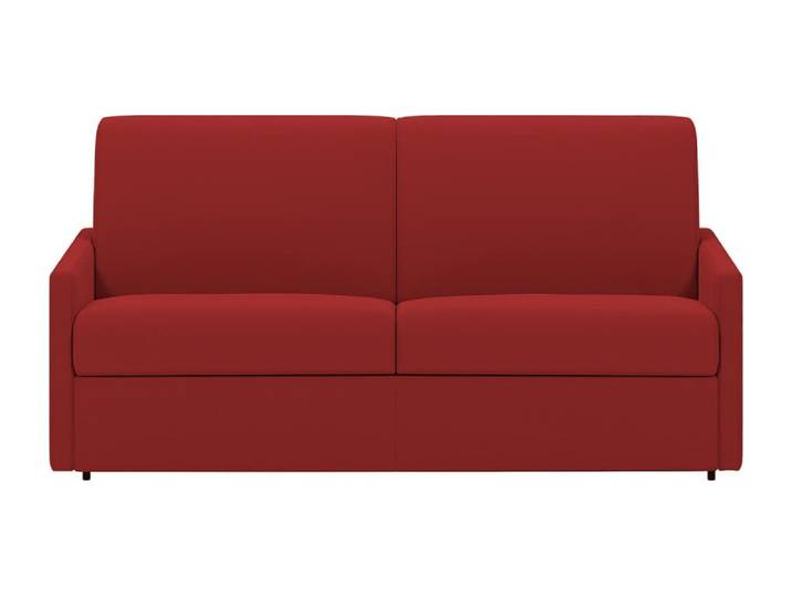 Canapé convertible polyester 3 places rouge
