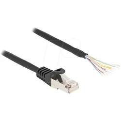 DELOCK 80206 - RJ50 Kabel, Stecker / offene Enden, S/FTP, 2 m, schwarz