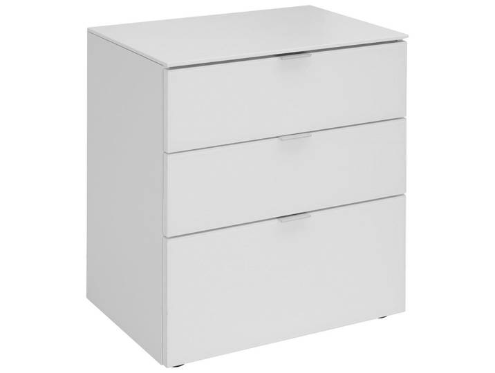 Moderano Nachttisch, Weiss, Kunststoff, 3 Schublade(n) Schubladen, 58x62.5x40 cm, Lga, BQ - Bündnis für Qualität, Made in Germany, Schlafzimmer, Nachttische