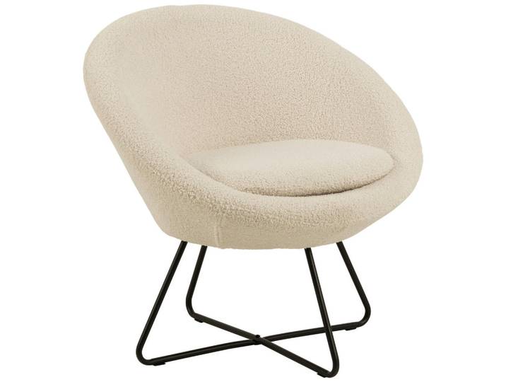 Livetastic Sessel, Creme, Metall, 82x81x71 cm, Wohnzimmer, Sessel, Polstersessel