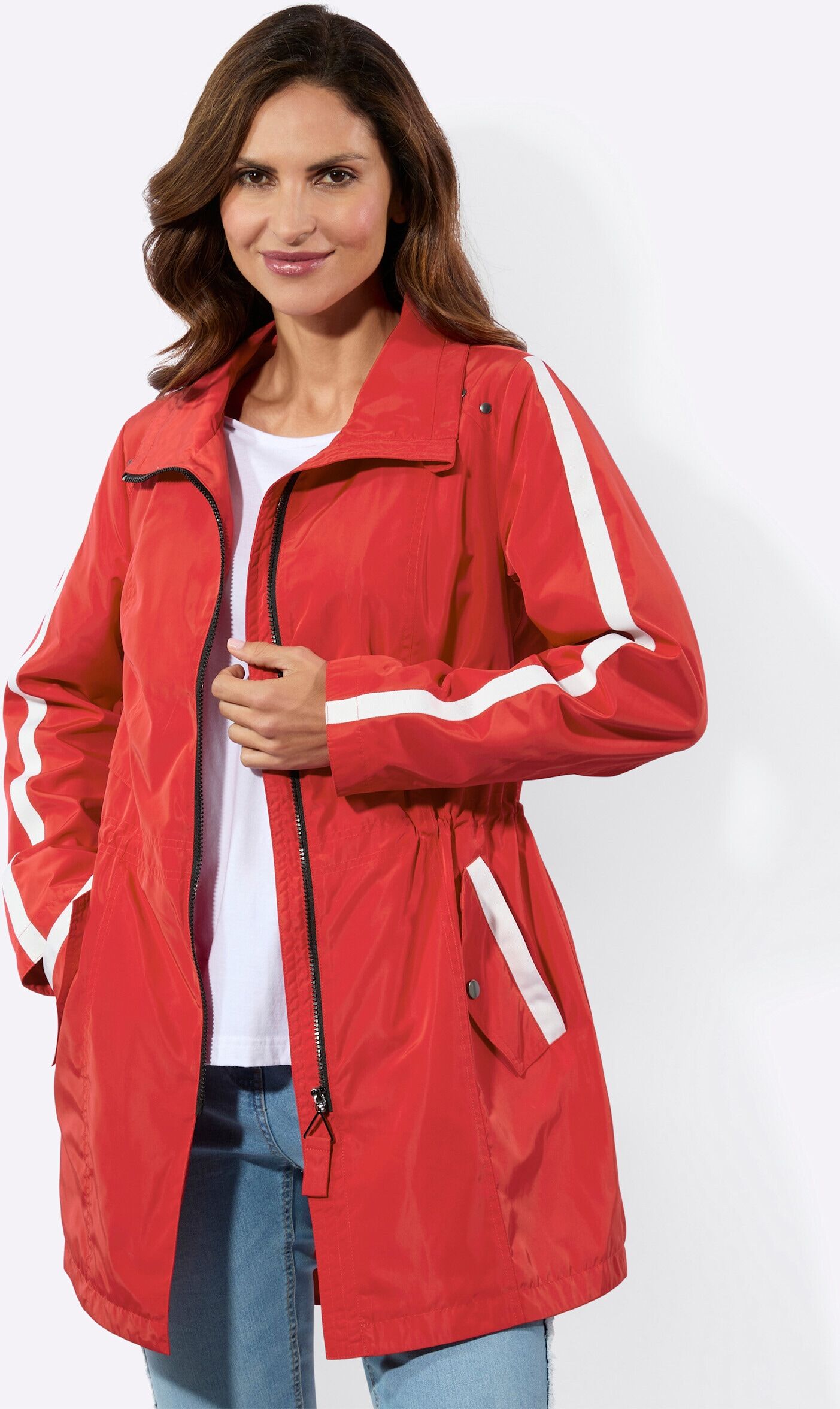 Parka WITT "Parka Parka in matt-schimmernder Qualität", Damen, Gr. 36, erdbeere, Modisch, Jacken Parka