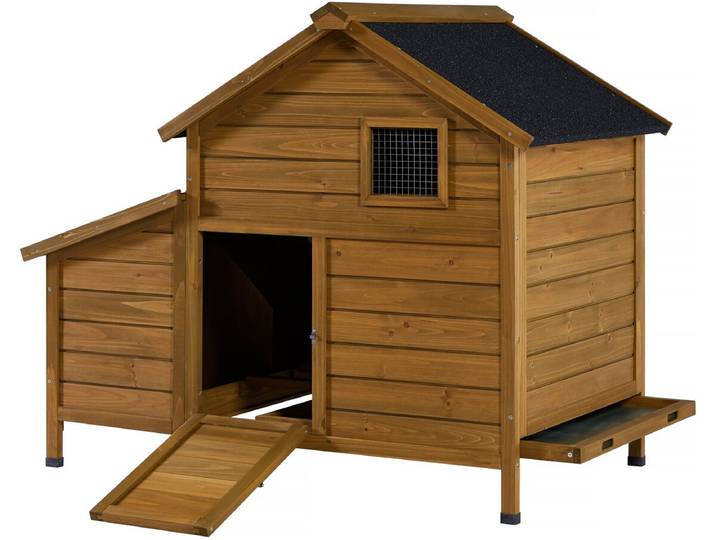 Poulailler avec pondoir en bois Cocotte - Marron