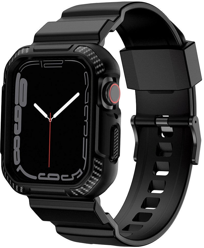 INCOVER Apple Watch (38/40/SE/41MM) Plastik Cover og Urrem - Sort