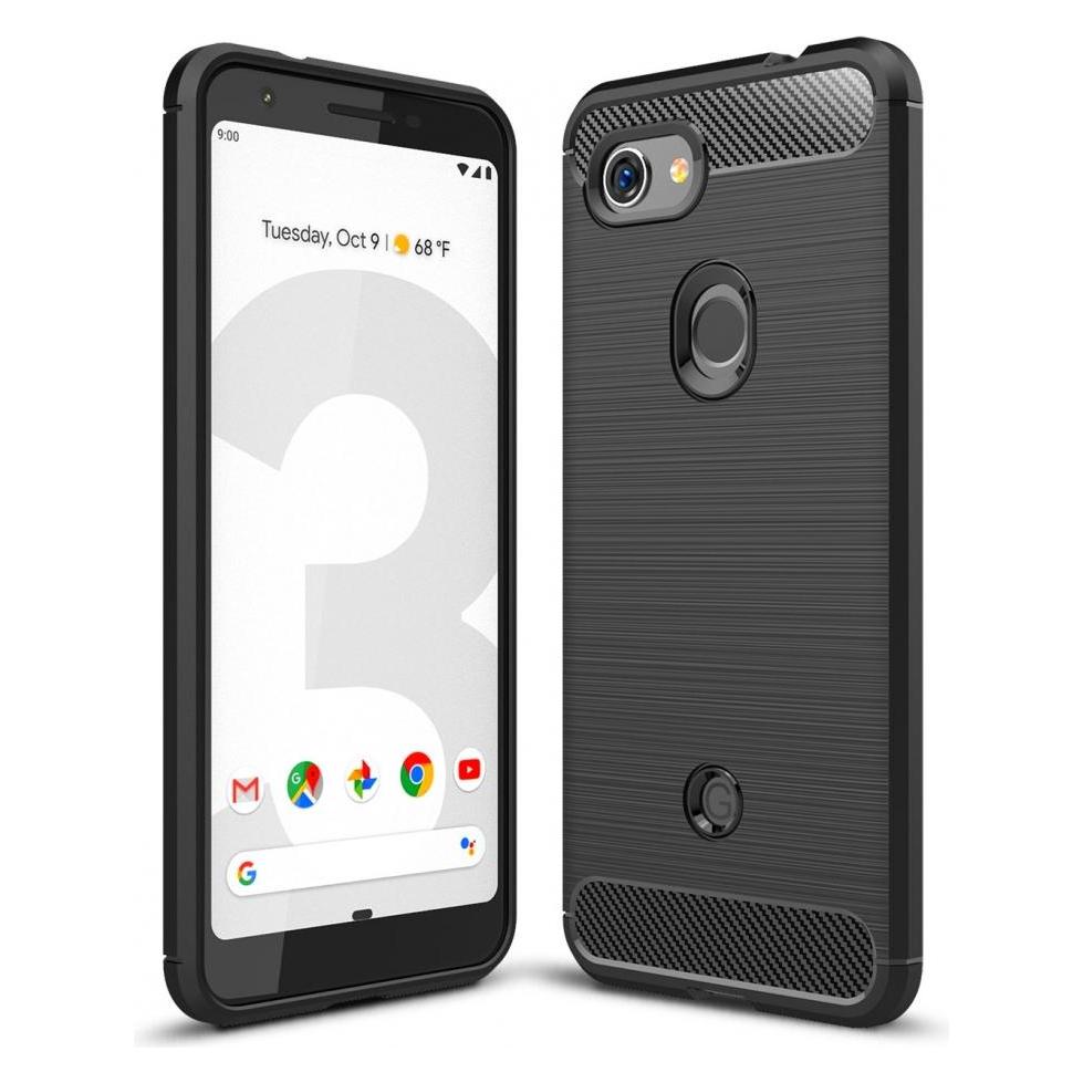 Screenguard Google Pixel 3a Hülle Carbon Brushed Soft TPU (Google Pixel 3a) (00025038)