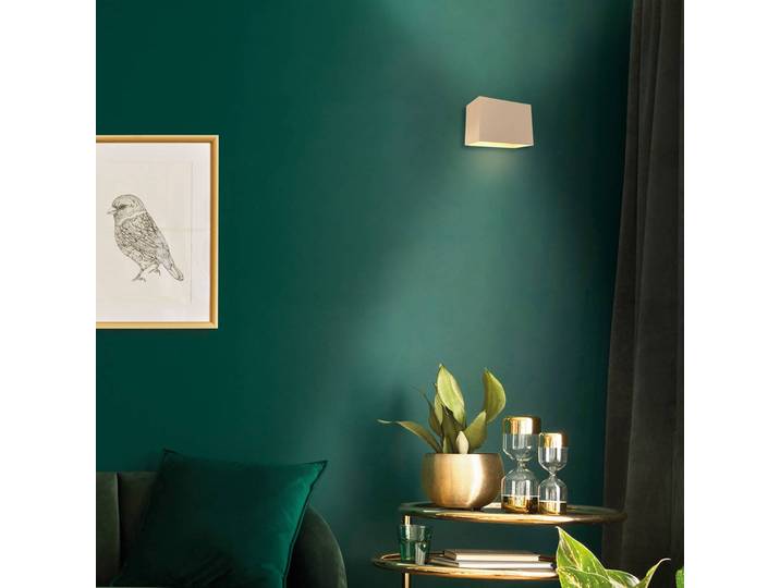 Steinhauer Wandlampe Muro, dimmbar, creme / amber, für Wohn- / Esszimmer, Metall, Modern, LED Wandleuchte, Wandlampe Innen