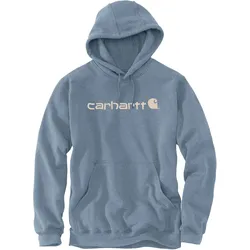 Carhartt Signature Logo, Kapuzenpullover - Hellblau (Hh5) - XL