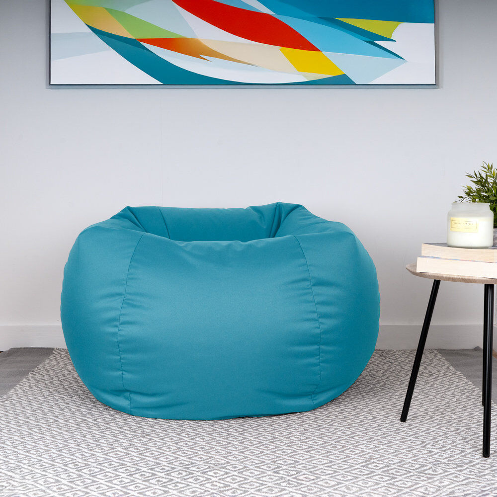 Isabelle & Max Polyester Outdoor Friendly Refillable Classic Bean Bag Blue