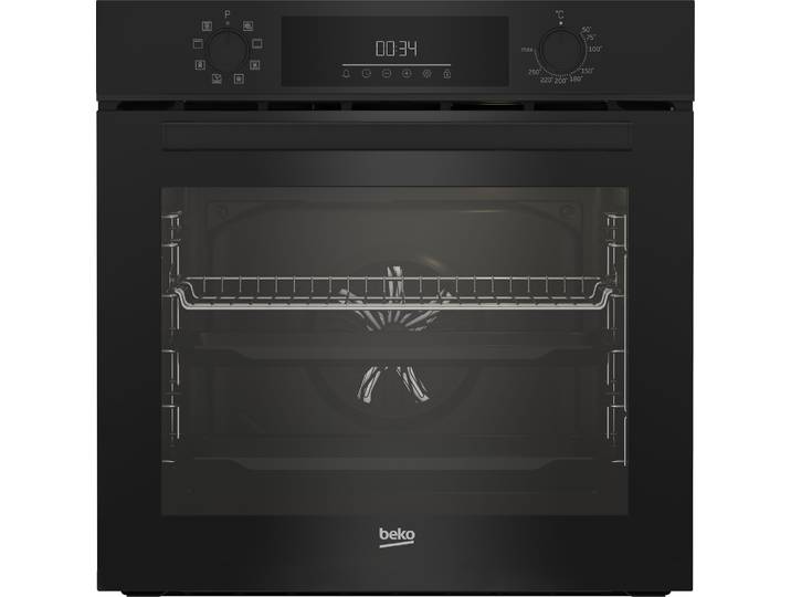 BEKO Backofen BBIM12300B , Energieeffizienz: A, schwarz, B:59,4cm H:59,5cm T:56,7cm, Backöfen, Gleichmäßige Heißluft im Backofen mit AeroPerfect, Backofen