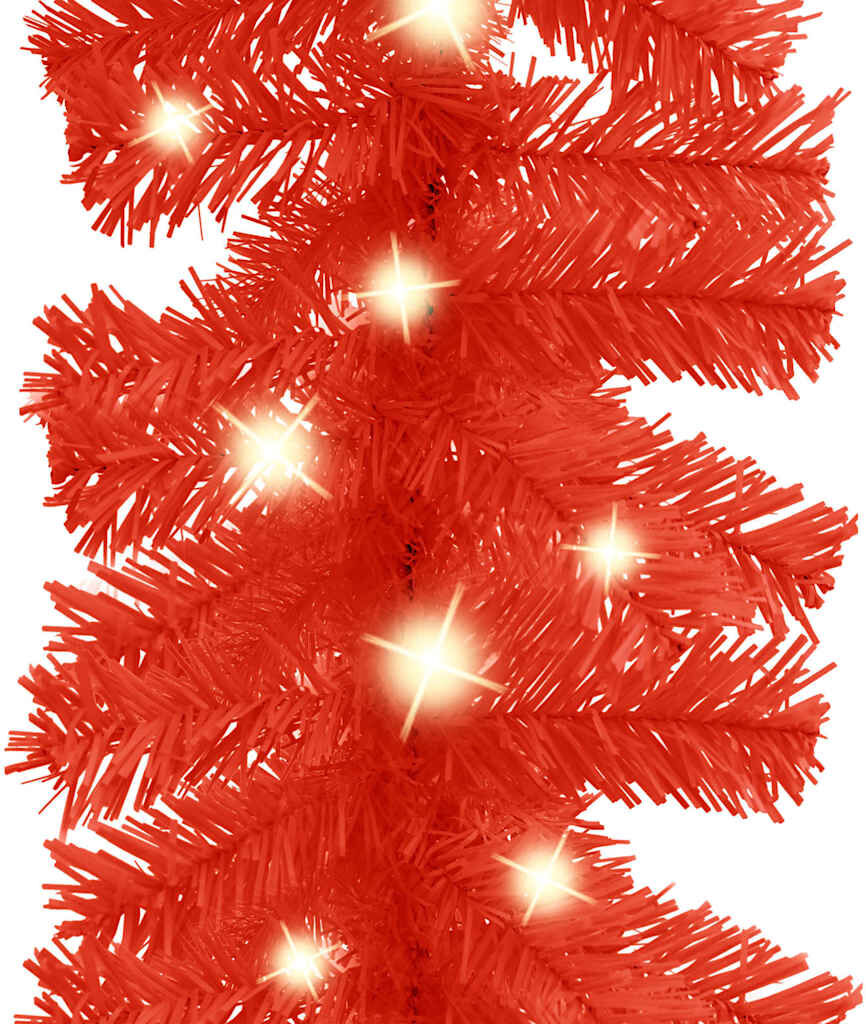 vidaXL Guirlande de Noël avec lumières LED 5 m Rouge