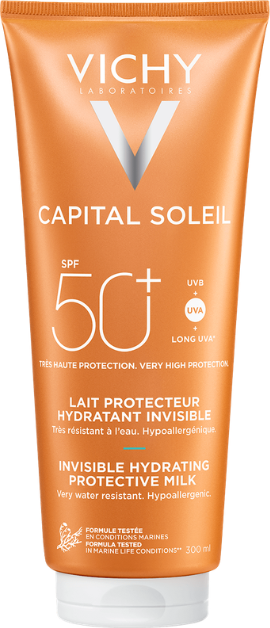 Vichy Capital Soleil Leite Protetor Solar Hidratante Invisível FPS50+ 300ml