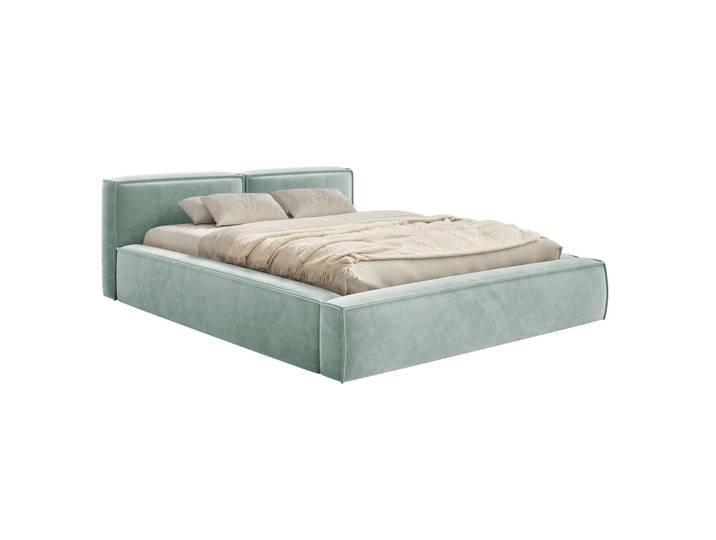 Polsterbett 200x200 cm Tilves Slim Low mit Stauraum,