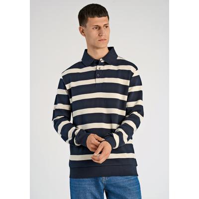 Sweatshirt LINDBERGH "Sweatshirt Relaxed Fit", Herren, Gr. M, blau (navy), Obermaterial: 85% Baumwolle, 15% Polyester, lässig geschnitten, Sweatshirts Sweatshirt