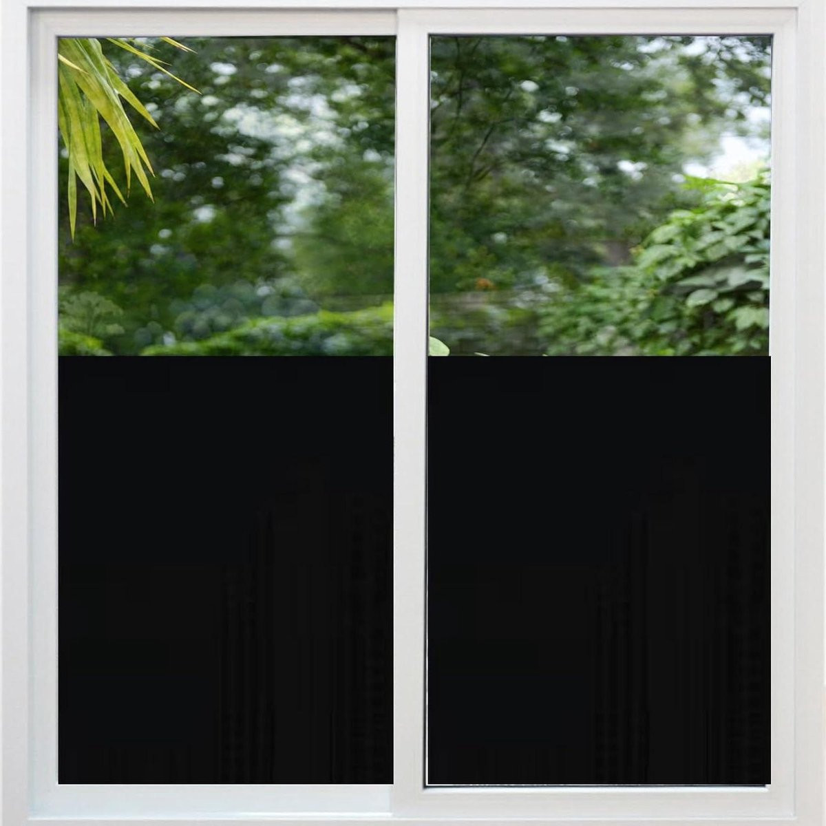 Merkloze Matte Raamfolie Anti Inkijk Zwart - 20 x 150 cm