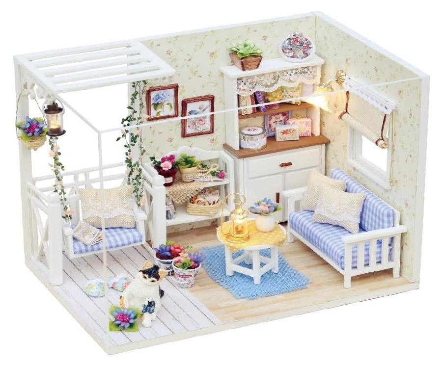 DIY Miniature House Kit - Houten Poppenhuis met Accessoires