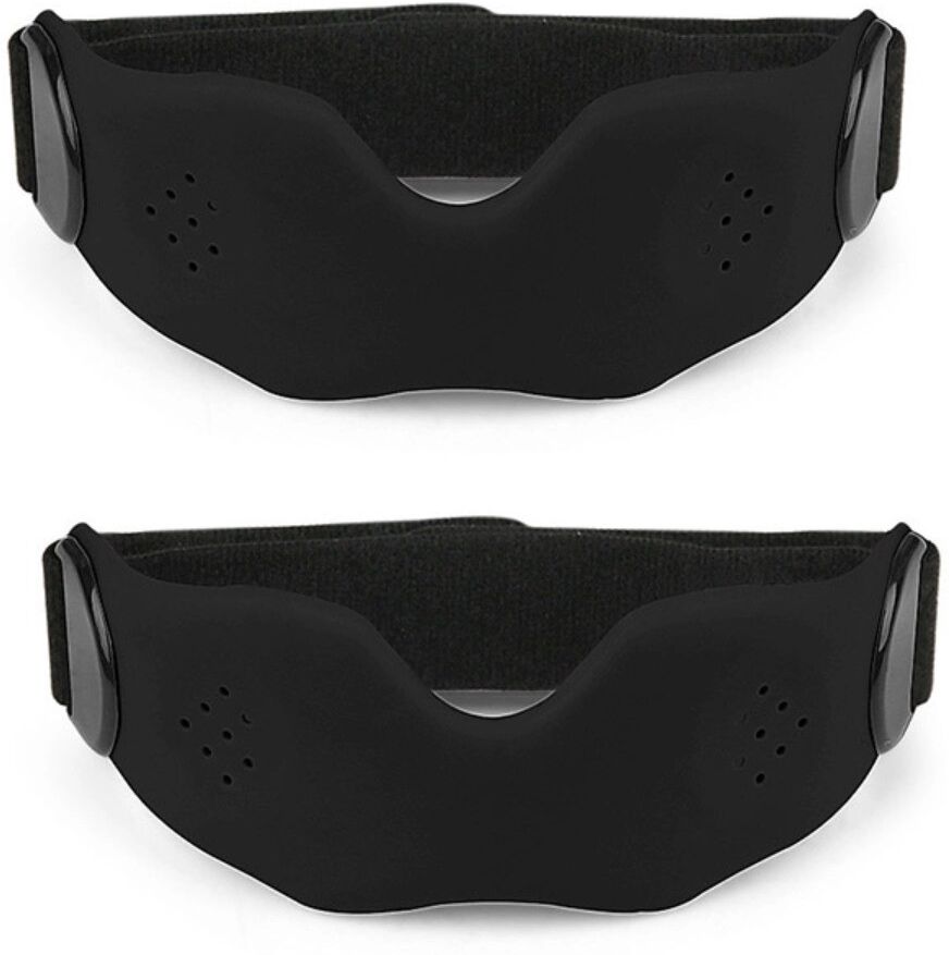 INF 846 Sport Patella-Band (2er-Pack) — V-Support Silikon-Knieband für Laufen, Basketball und Bergsteigen Schwarz