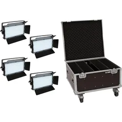 Eurolite Set 4x LED PLL-480 QCL Panel + Case (LED), Scheinwerfer