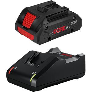 Bosch Werkzeugakku ProCORE Starter Set, 18V / 4,0Ah, Akku und Schnellladegerät
