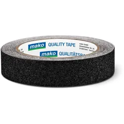 mako Anti-Rutschband PREMIUM 25 mm x 5 m / schwarz, besandete Weich PVC-Folie