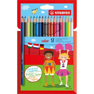 Stabilo Buntstifte Color, 1918/77-01, farbig sortiert, 18 Stück
