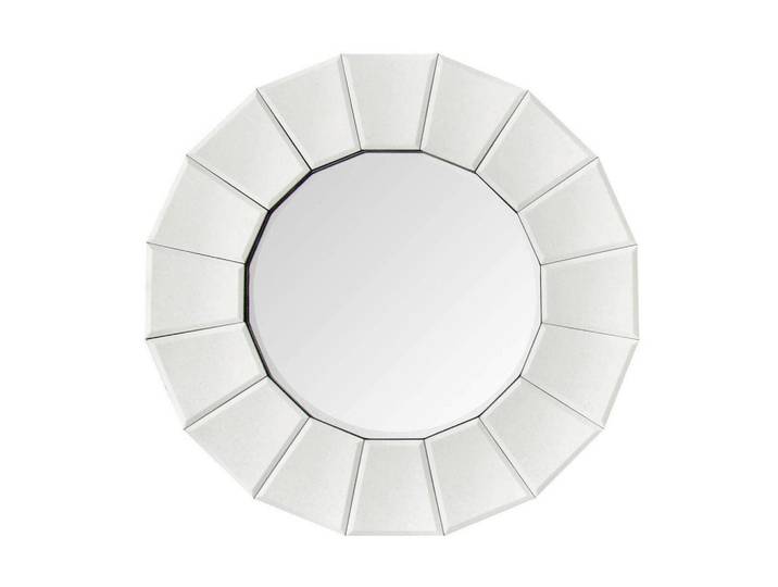 Wandspiegel Amun rund 60 cm Metallrahmen Silberfarben