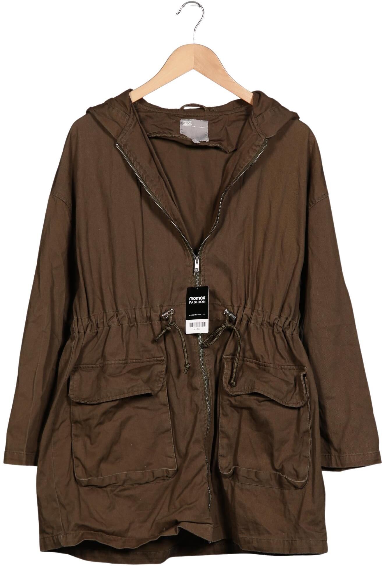asos Damen Mantel, Braun, Gr. EU 38, Baumwolle - Second Hand