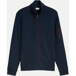 Sweatshirtjacke mit Stehkragen Blau XXL