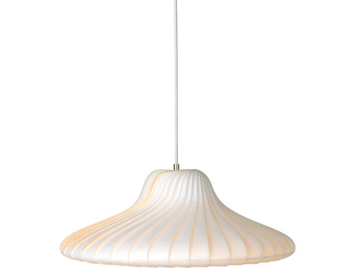 Tom Rossau Pendellampe Masaya Weiss Frischfasern 806 lm - LED - Lichtfarbe: Extra warmweiss - LED Energiesparlampen