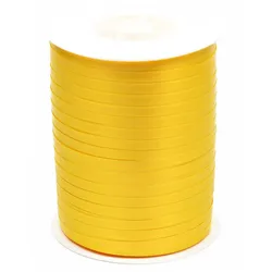 Star 500m Geschenkband Ringelband 5mm - wasserfestes Kunststoff Dekoband Schleifenband Polyband Luftballonband zum Anbinden von Luftballons Basteln Gelb