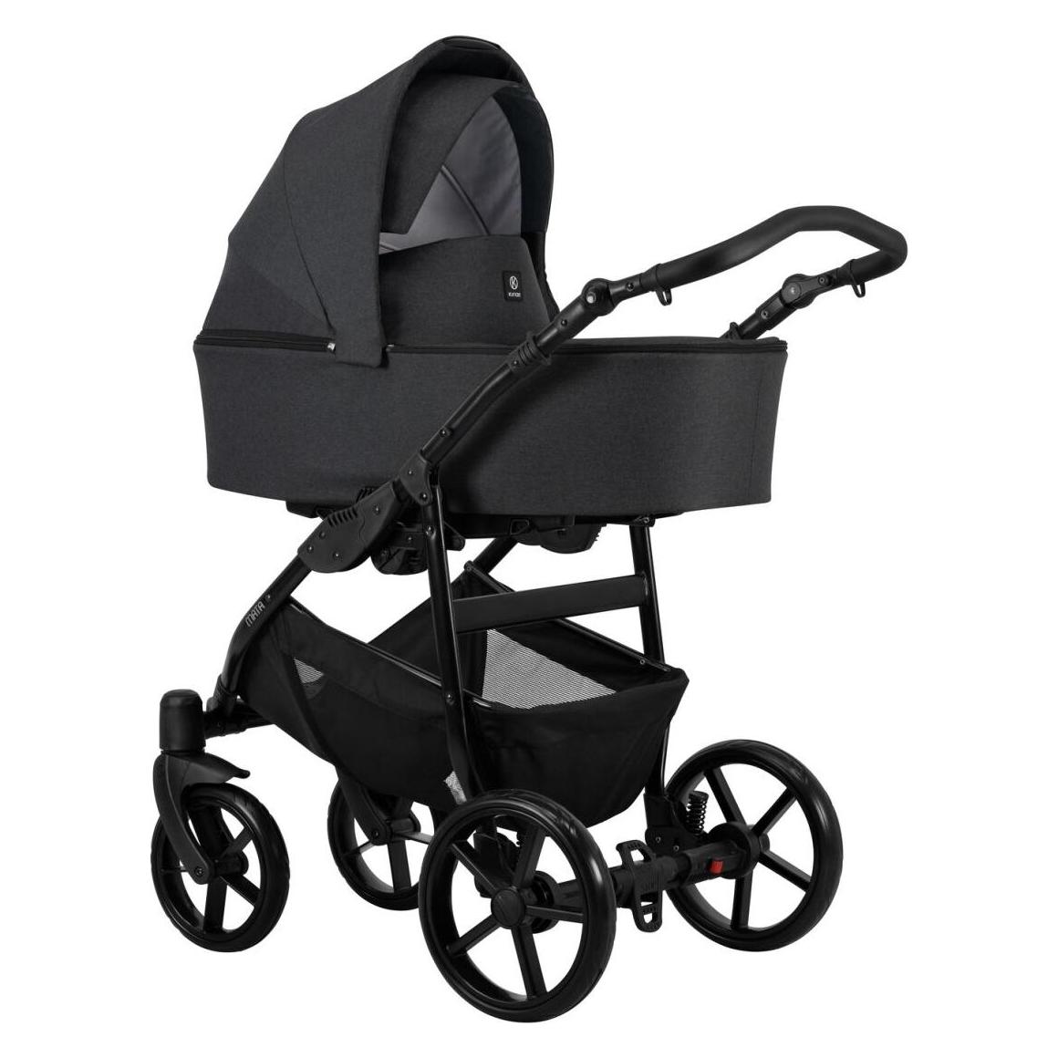 Kunert MATA 3in1 Babywagen in Anthrazit/Graphit mit schwarzem Gestell und Tragetasche (65280419)