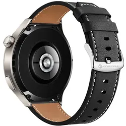 Forcell Strap F-DESIGN FS21 eco leather strap for SAMSUNG Watch 20 mm black (20 mm, Kunstleder, Synthetisches Leder), Uhrenarmband, Schwarz