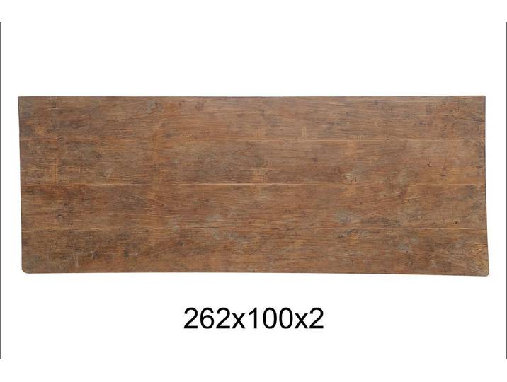 Tischhelden Tischplatte Teakholzplatte Antik 262x100x2