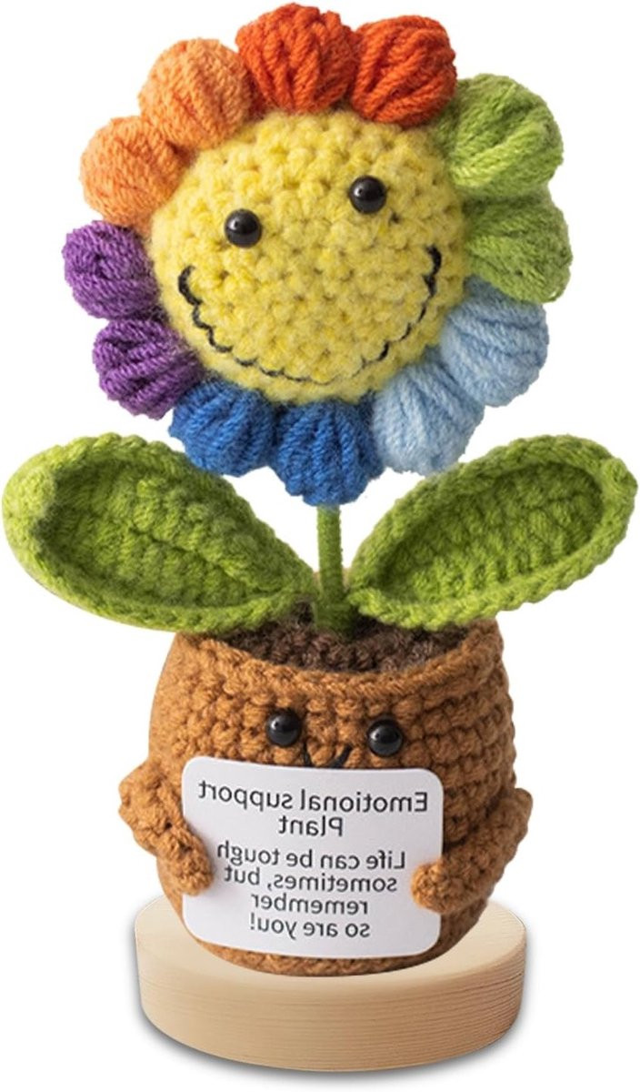Pocket Hug Positieve Zonnebloem Geluksbrenger voor volwassenen