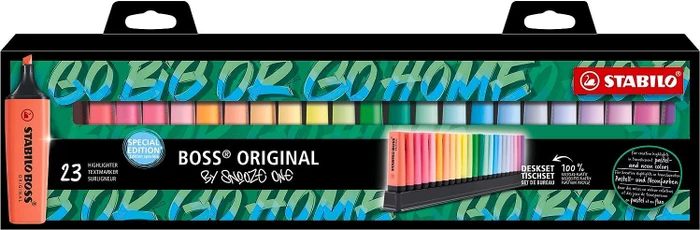STABILO BOSS ORIGINAL Snooze One Edition 23er-Set (9 Neon + 14 Pastell), 23 Stück
