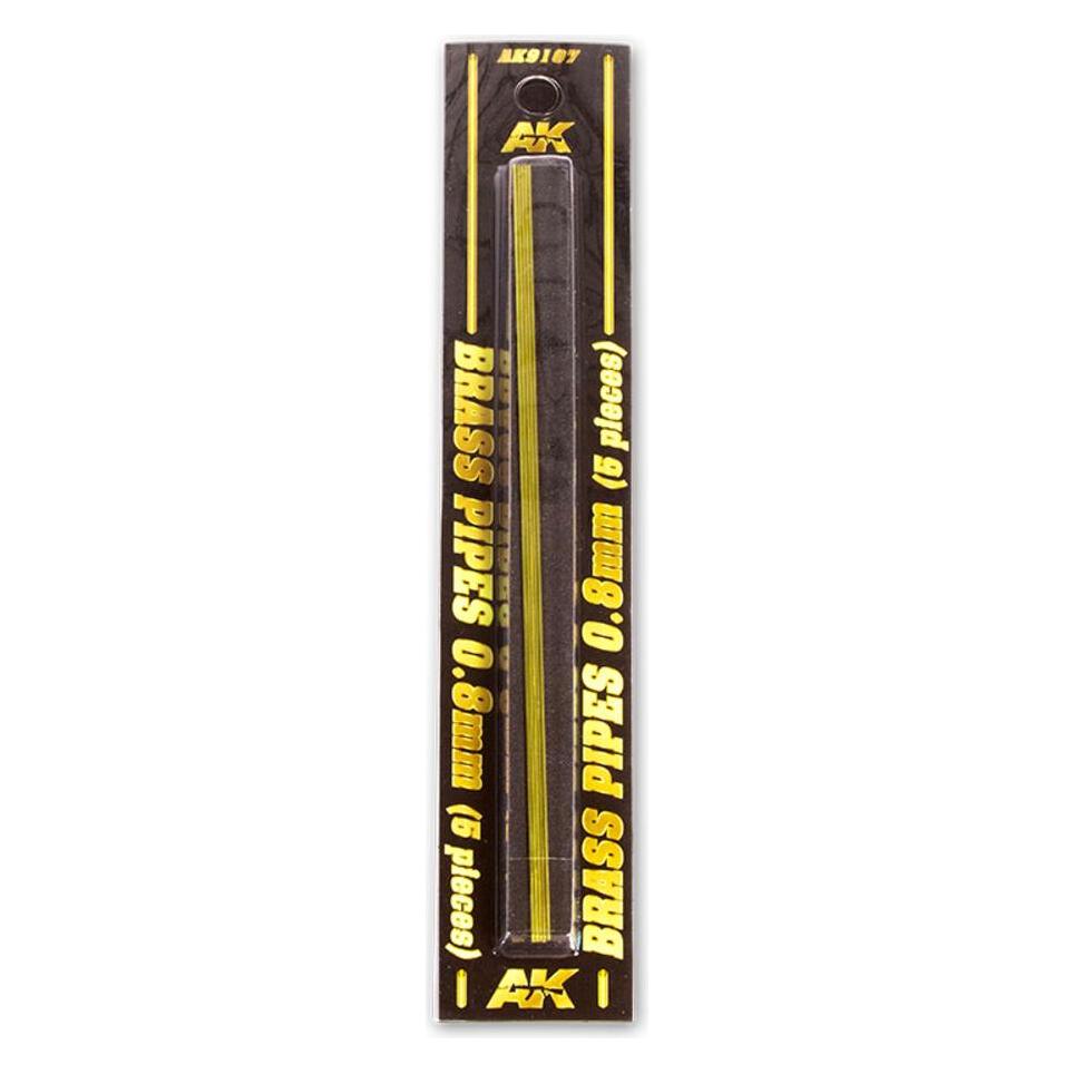AK Interactive BRASS PIPES 0,8mm, 5 units (AK9107)