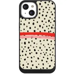 Nivocase Handyhülle für Apple iPhone 13 Hülle NIVOpure Case Schwarz Kunst Punkte Streifen (Apple iPhone 13), Smartphone Hülle, Schwarz