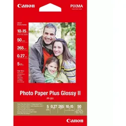 Canon PP-201 Glossy II Fotopapier Plus glänzend 100x150 mm 265 g/m2 - 50 Blatt