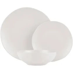 BerlingerHaus, Geschirrset, Haus 18-teiliges Tellerset matt cream Sahara Collection (18 Stk.)