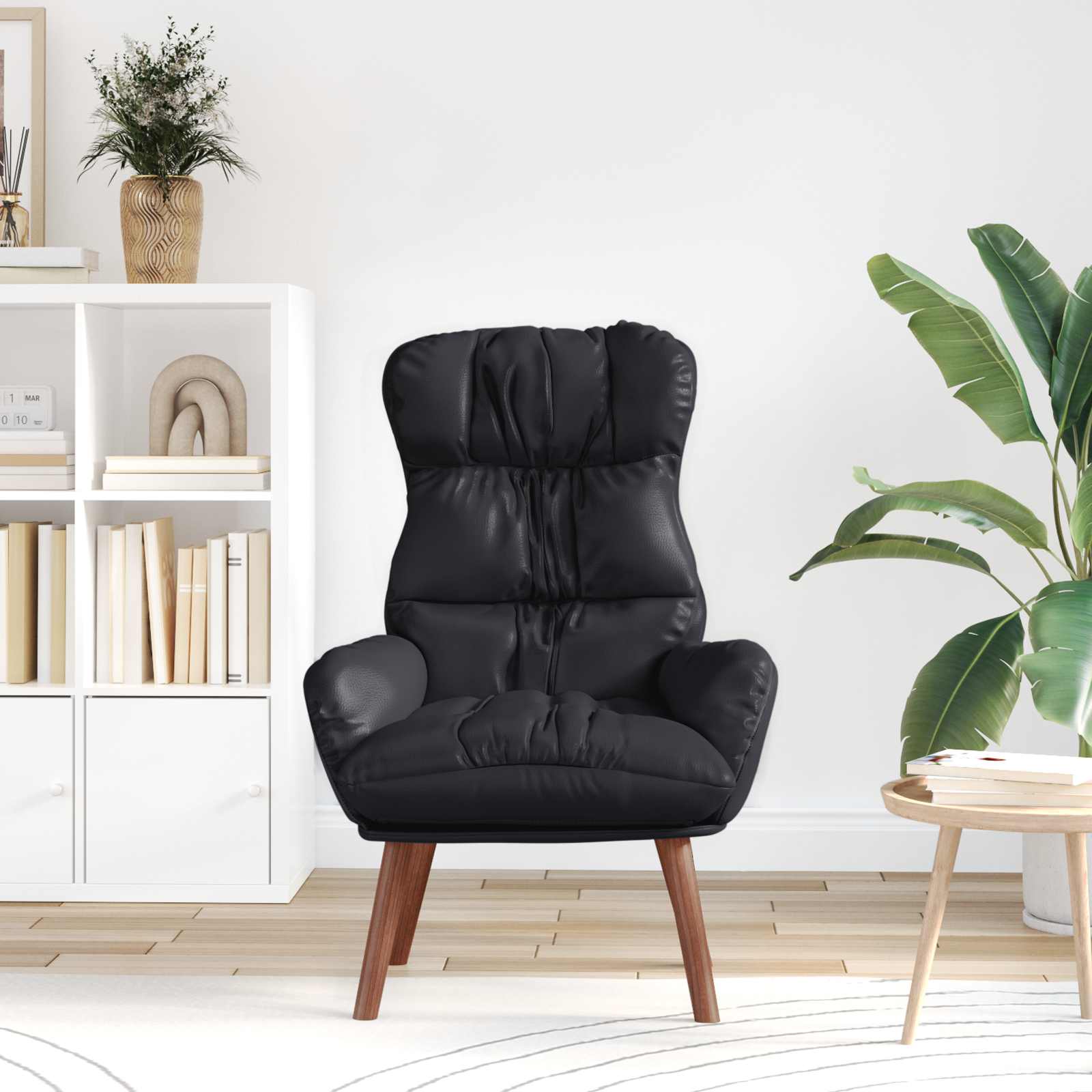 vidaXL fauteuil Noir 69 x 74 x 93 cm Simili cuir