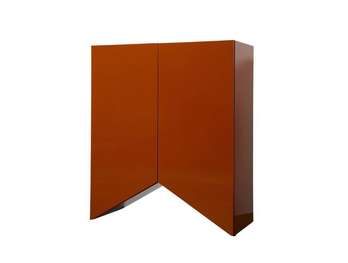 BD BARCELONA DESIGN buffet meuble BRIDGES MEDIUM TRIANGLE (Rouge - MDF laqué brillant)