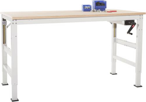 Manuflex AU9015.2001 Arbeitsgrundtisch UNIVERSAL Ergo K mit Multiplexplatte, BxTxH = 1000 x 800 x 722-1022mm Rotorange (RAL 2001)