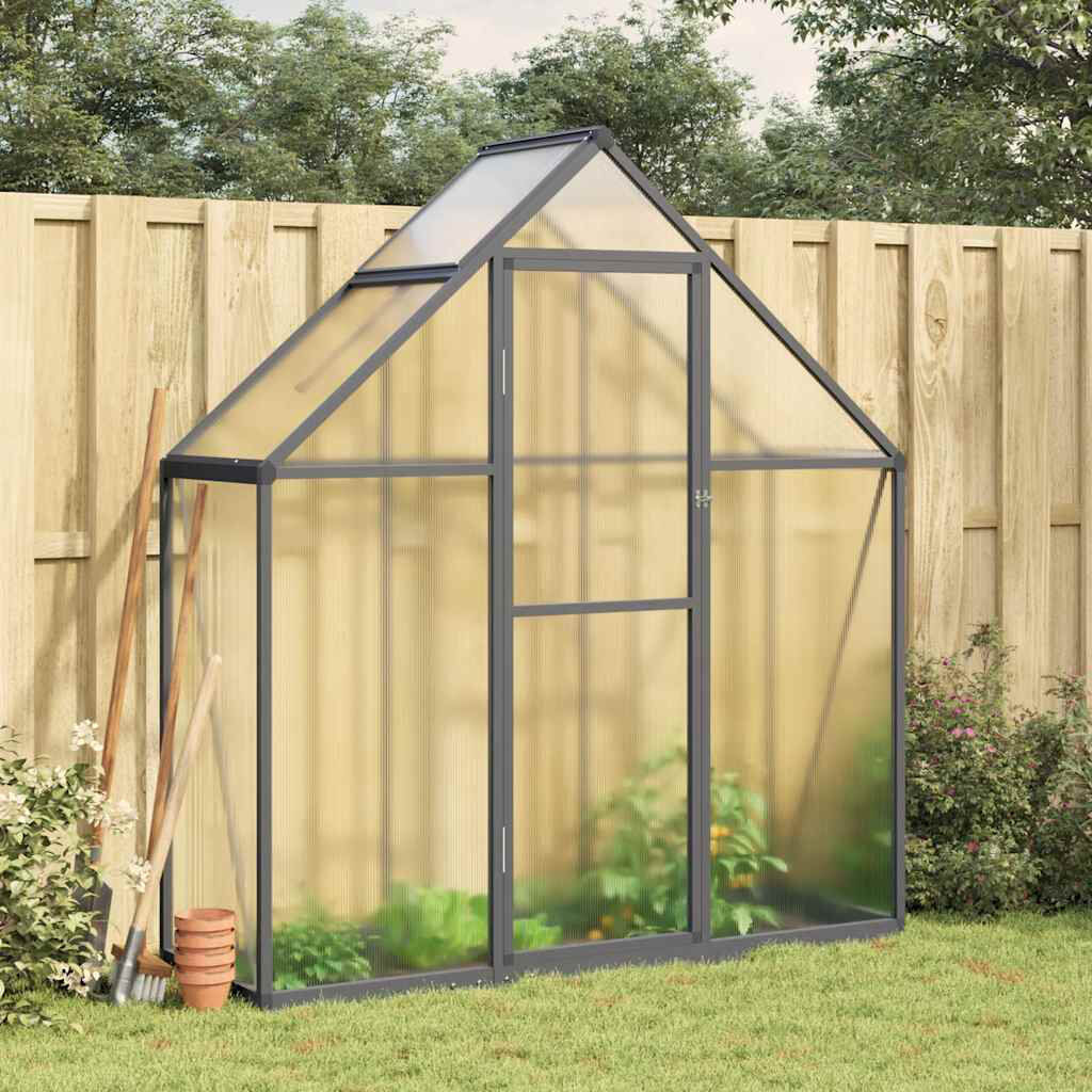 Dakota Fields Ceferina 5.5 Ft W x 2 Ft D Greenhouse Anthracite 195cm H X 169cm W X 58cm D