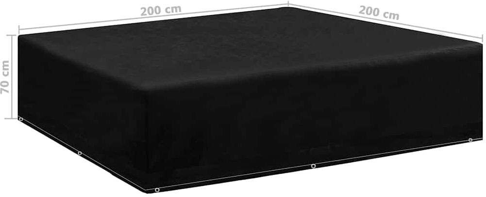 vidaXL Housse de salon de jardin 8 œillets 200x200x70 cm