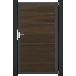 GroJa Solid Grande Premium Tor Sondermaß max. 150x180cm Anthrazitrahmen Walnuss co-extrudiert