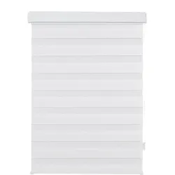 Ondeco Doppelrollo Kassetten Duo Rollo Seitenzugrollo mit Klemmträger inklusive Montagematerial Farbe: Weiß, Größe: 80x160cm