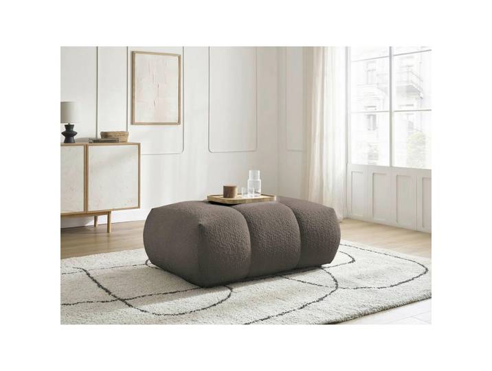 Hocker Fuji, Taupe, Kunststoff, rechteckig, 112x44x80 cm, Wohnzimmer, Hocker, Sitzhocker
