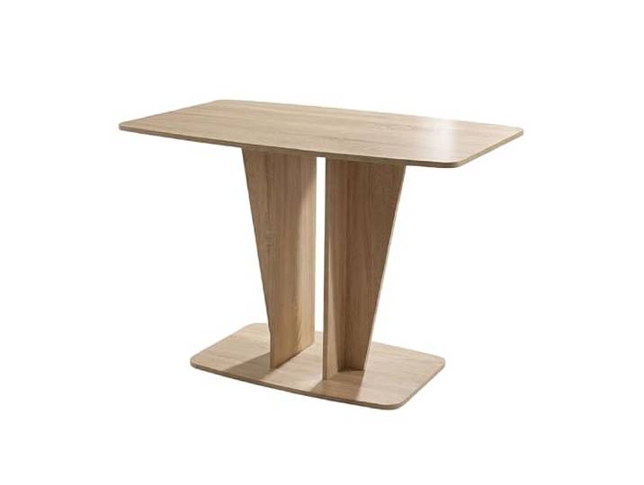 Rodnik Esstisch Polaris 110x70 cm, Säulentisch platzsparend kompakter Esszimmertisch mit abgerundeten Ecken, modern, elegant (Eiche Sonoma)
